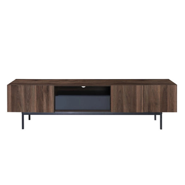 GROOVES TV STAND 3ΠΟΡΤΕΣ 1ΣΥΡΤΑΡΙ WOTAN OAK ΓΚΡΙ 180x40xH50cm