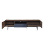 GROOVES TV STAND 3ΠΟΡΤΕΣ 1ΣΥΡΤΑΡΙ WOTAN OAK ΓΚΡΙ 180x40xH50cm