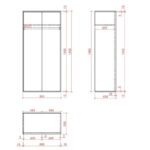 BICYCLE ΝΤΟΥΛΑΠΑ SONOMA ΜΕ PATTERN 90x50xH190cm