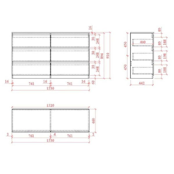 SONO ΚΟΜΟΤΑ 6ΣΥΡΤΑΡΙΑ ΛΕΥΚΟ OAK 153x46xH91cm