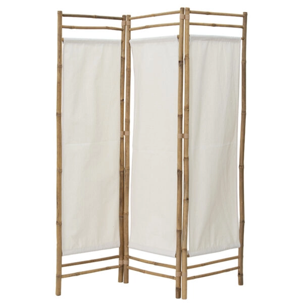 Παραβάν Barra  bamboo φυσικό-εκρού 135x3x160εκ