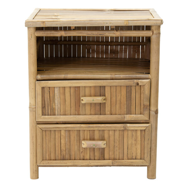 Κομοδίνο Ofra  bamboo φυσικό 56x46x69εκ