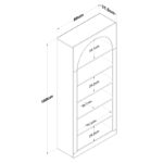 Βιβλιοθήκη Zoel  λευκό μελαμίνης 80x31.5x180εκ