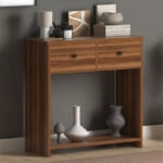 Κονσόλα Brecken  καρυδί 80x35x90εκ