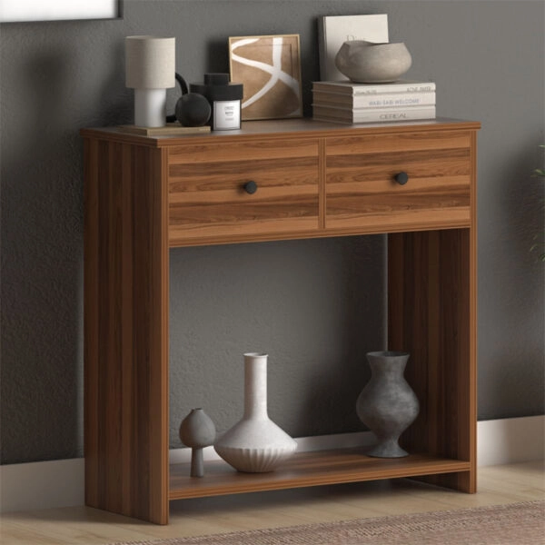 Κονσόλα Brecken  καρυδί 80x35x90εκ