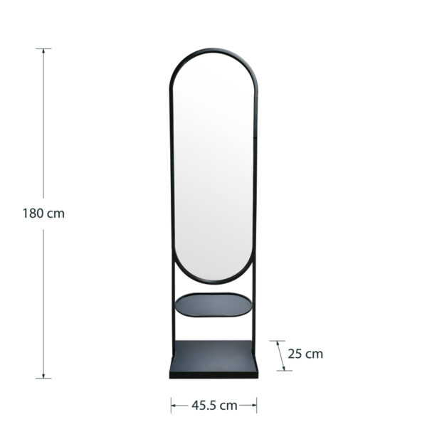 Καθρέπτης Anelsa  μαύρο 45.5x25x180εκ