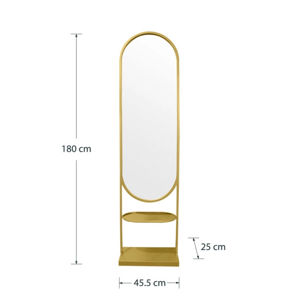 Καθρέπτης Anelsa  χρυσό 45.5x25x180εκ