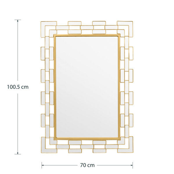 Καθρέπτης Monka  χρυσό 72x3x102εκ