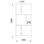 MAZE 4 60 ΒΙΒΛΙΟΘΗΚΗ ΧΑΜΗΛΗ SONOMA ΓΚΡΙ ΣΚΟΥΡΟ 60x30xH130cm