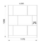 MAZE 117 ΒΙΒΛΙΟΘΗΚΗ ΧΑΜΗΛΗ SONOMA ΓΚΡΙ ΣΚΟΥΡΟ 117x30xH130cm