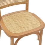 Καρέκλα Kalliope  φυσικό ξύλο οξιάς-φυσικό rattan 45x50x89εκ