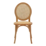 Καρέκλα Camil  φυσικό ξύλο οξιάς-φυσικό rattan 45x50x94εκ