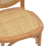 Καρέκλα Camil  φυσικό ξύλο οξιάς-φυσικό rattan 45x50x94εκ