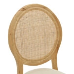 Καρέκλα Canco  φυσικό rubberwood-φυσικό rattan 50x55x98εκ
