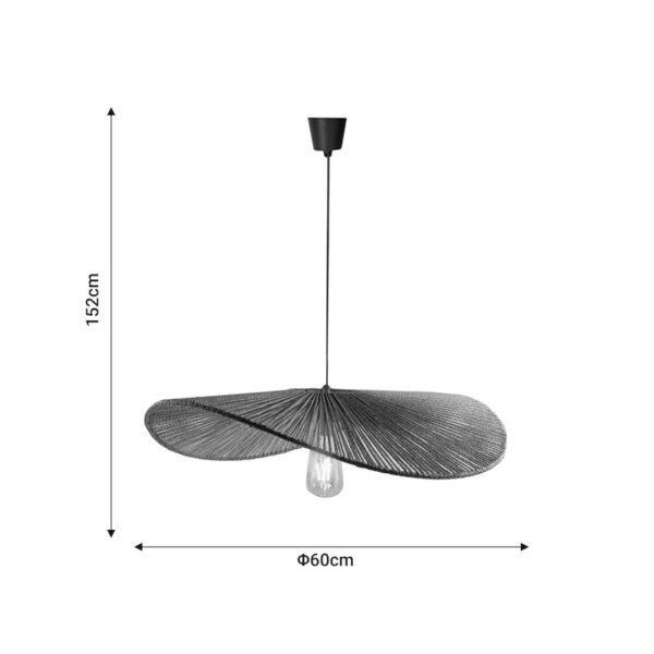 Φωτιστικό οροφής Haris Inart Ε27 rope σε καφέ απόχρωση Φ60x158εκ