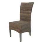 Rattan Καρέκλα Ξύλο/Ρατάν σε Φυσική Απόχρωση (48x62x103)cm