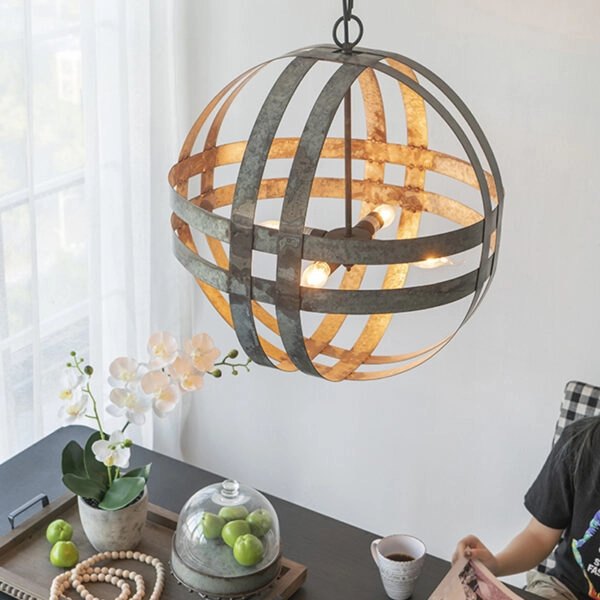 Kenzo Sphere Metallic Pendant Light (50x54) E27