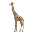 Giraffe Επιτραπέζιο Διακοσμητικό Καμηλοπάρδαλη Ρητίνης Μπρονζέ (21x7x40,5)cm