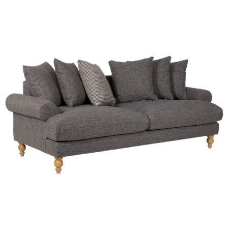 Καναπές τριθέσιος UK SOFA 210x97x92 με μαξιλάρες στην πλάτη ύφασμα Toredo 19