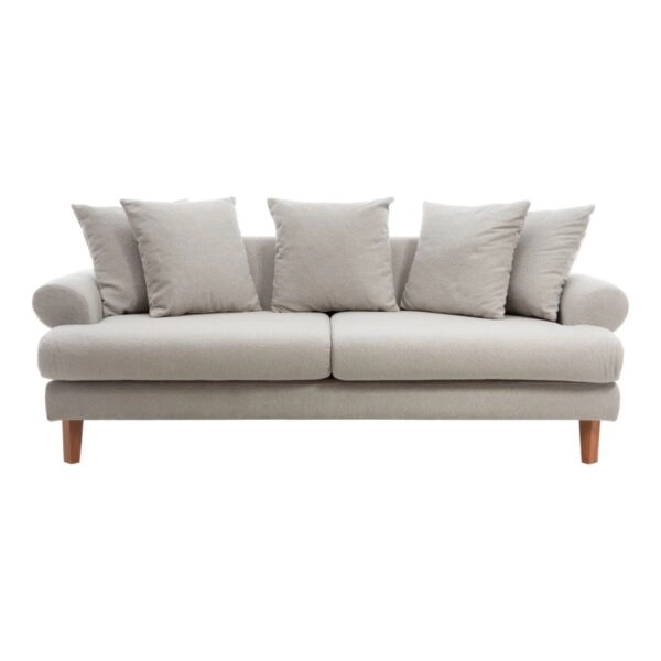 Uk Sofa Καναπές Τριθέσιος Υφασμάτινος Γκρι (210x100x75)cm