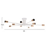 ΦΩΤΙΣΤΙΚΟ ΟΡΟΦΗΣ ΚΡΕΜΑΣΤΟ ΠΟΛΥΦΩΤΟ HM4122 ΛΕΥΚΟ ΜΕΤΑΛΛΟ 18,5Υ εκ.