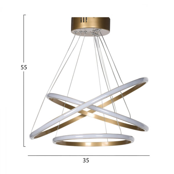 ΦΩΤΙΣΤΙΚΟ ΟΡΟΦΗΣ LED ΧΡΥΣΟ HM7511.02 35x28x55 εκ.
