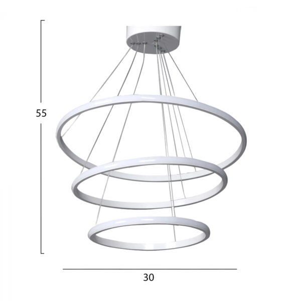 ΦΩΤΙΣΤΙΚΟ ΟΡΟΦΗΣ LED ΛΕΥΚΟ HM7510.01 30x28x55 εκ.