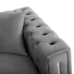 ΚΑΝΑΠΕΣ τ.CHESTERFIELD MOBAR HM3262.01 ΓΚΡΙ ΒΕΛΟΥΔΟ-ΜΕΤΑΛΛΙΚΑ ΠΟΔΙΑ 154x85x68Υεκ