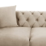 ΚΑΝΑΠΕΣ τ.CHESTERFIELD MOBAR HM3262.02 ΚΡΕΜ ΒΕΛΟΥΔΟ-ΜΕΤΑΛΛΙΚΑ ΠΟΔΙΑ 154x85x68Υεκ