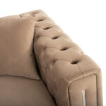 ΚΑΝΑΠΕΣ τ.CHESTERFIELD MOBAR HM3262.03 ΜΠΕΖ ΒΕΛΟΥΔΟ-ΜΕΤΑΛΛΙΚΑ ΠΟΔΙΑ 154x85x68Υεκ