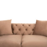 ΚΑΝΑΠΕΣ τ.CHESTERFIELD MOBAR HM3262.03 ΜΠΕΖ ΒΕΛΟΥΔΟ-ΜΕΤΑΛΛΙΚΑ ΠΟΔΙΑ 154x85x68Υεκ