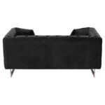 ΚΑΝΑΠΕΣ τ.CHESTERFIELD MOBAR HM3262.04 ΜΑΥΡΟ ΒΕΛΟΥΔΟ-ΜΕΤΑΛΛΙΚΑ ΠΟΔΙΑ 154x85x68Υεκ