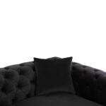 ΚΑΝΑΠΕΣ τ.CHESTERFIELD MOBAR HM3262.04 ΜΑΥΡΟ ΒΕΛΟΥΔΟ-ΜΕΤΑΛΛΙΚΑ ΠΟΔΙΑ 154x85x68Υεκ