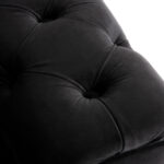 ΚΑΝΑΠΕΣ τ.CHESTERFIELD MOBAR HM3262.04 ΜΑΥΡΟ ΒΕΛΟΥΔΟ-ΜΕΤΑΛΛΙΚΑ ΠΟΔΙΑ 154x85x68Υεκ