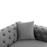 ΚΑΝΑΠΕΣ τ.CHESTERFIELD MOBAR HM3263.01 ΓΚΡΙ ΒΕΛΟΥΔΟ-ΜΕΤΑΛΛΙΚΑ ΠΟΔΙΑ 212x87x68Υεκ