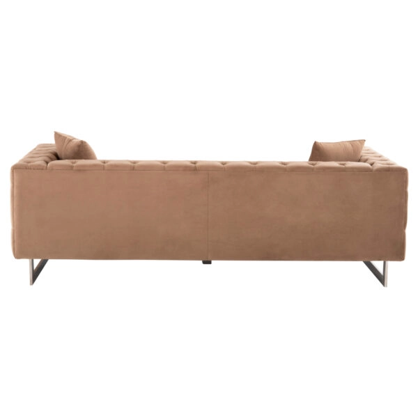 ΚΑΝΑΠΕΣ τ.CHESTERFIELD MOBAR HM3263.03 ΜΠΕΖ ΒΕΛΟΥΔΟ-ΜΕΤΑΛΛΙΚΑ ΠΟΔΙΑ 212x87x68Υεκ