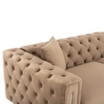 ΚΑΝΑΠΕΣ τ.CHESTERFIELD MOBAR HM3263.03 ΜΠΕΖ ΒΕΛΟΥΔΟ-ΜΕΤΑΛΛΙΚΑ ΠΟΔΙΑ 212x87x68Υεκ