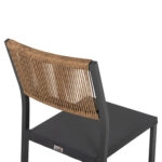 ΚΑΡΕΚΛΑ ΑΛΟΥΜΙΝΙΟΥ ΑΝΘΡΑΚΙ ΜΕ RATTAN ΚΑΙ TEXTLINE HM5921.01 46x55,5x83Υ εκ.