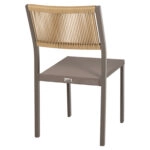 ΚΑΡΕΚΛΑ ΑΛΟΥΜΙΝΙΟΥ ΣΑΜΠΑΝΙ ΜΕ RATTAN & TEXTLINE HM5921.03 46x55,5x83 εκ.