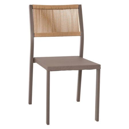 ΚΑΡΕΚΛΑ ΑΛΟΥΜΙΝΙΟΥ ΣΑΜΠΑΝΙ ΜΕ RATTAN & TEXTLINE HM5921.03 46x55,5x83 εκ.