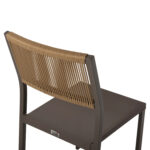 ΚΑΡΕΚΛΑ ΑΛΟΥΜΙΝΙΟΥ ΣΑΜΠΑΝΙ ΜΕ RATTAN & TEXTLINE HM5921.03 46x55,5x83 εκ.