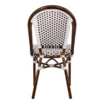 ΚΑΡΕΚΛΑ BISTRO ΑΛΟΥΜΙΝΙΟΥ BAMBOO LOOK ΜΕ ΛΕΥΚΟ-ΜΑΥΡΟ RATTAN HM5566.01 45x54x90Υεκ.