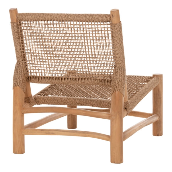 ΚΑΡΕΚΛΑ LONDER HM5986 ΞΥΛΟ TEAK ΣΕ ΦΥΣΙΚΟ ΚΑΙ ΣΥΝΘΕΤΙΚΟ RATTAN 63x77x77Υεκ.