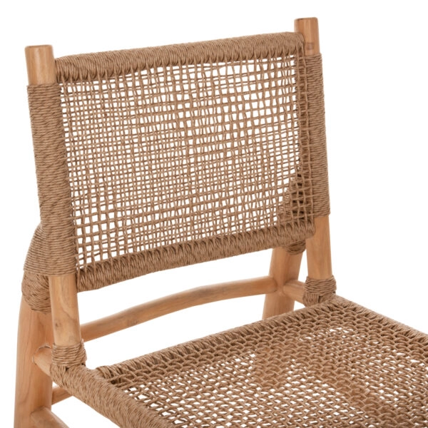 ΚΑΡΕΚΛΑ LONDER HM5986 ΞΥΛΟ TEAK ΣΕ ΦΥΣΙΚΟ ΚΑΙ ΣΥΝΘΕΤΙΚΟ RATTAN 63x77x77Υεκ.