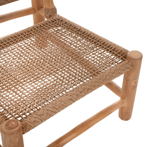 ΚΑΡΕΚΛΑ LONDER HM5986 ΞΥΛΟ TEAK ΣΕ ΦΥΣΙΚΟ ΚΑΙ ΣΥΝΘΕΤΙΚΟ RATTAN 63x77x77Υεκ.