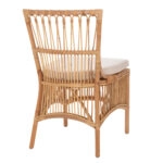 ΚΑΡΕΚΛΑ THALIN HM9834 RATTAN ΣΕ ΦΥΣΙΚΟ-ΜΑΞΙΛΑΡΙ ΣΕ ΛΕΥΚΟ 53x58x91Υεκ.