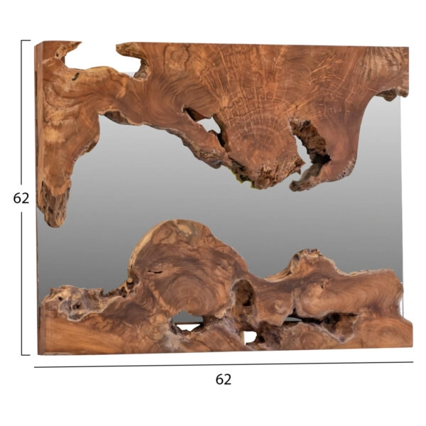 ΚΑΘΡΕΠΤΗΣ HM9361 ΑΠΟ ΜΑΣΙΦ ΞΥΛΟ ΤEAK ΦΥΣΙΚΟ 62X62X5ΕΚ.