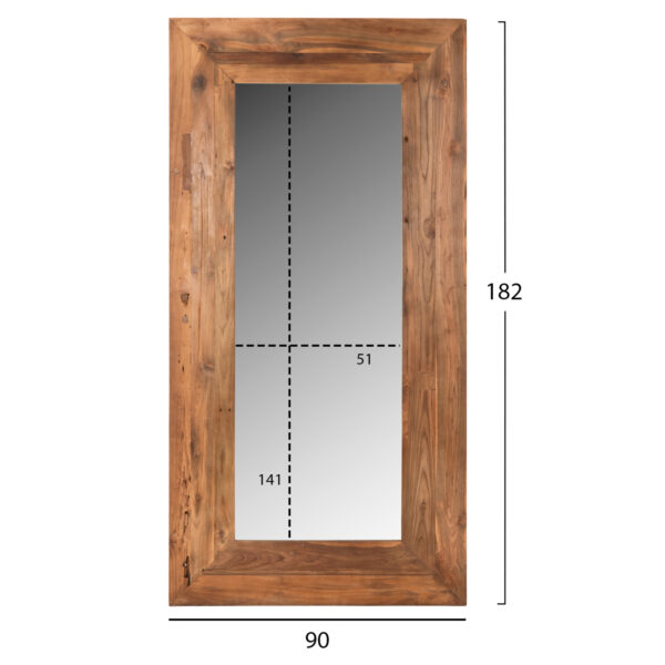 ΚΑΘΡΕΠΤΗΣ ΤΟΙΧΟΥ YORKSHIRE HM4267 ΠΛΑΙΣΙΟ ΑΝΑΚΥΚΛΩΜΕΝΟ ΞΥΛΟ ΤΕΑΚ 90x182εκ.