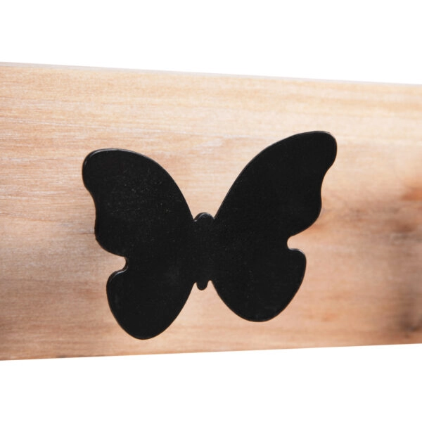 ΚΑΘΡΕΠΤΗΣ ΤΟΙΧΟΥ ΣΤΡΟΓΓΥΛΟΣ SCUTTLE HM4222 FIR WOOD&MDF-BLACK METAL 80x6,5x30,5Υεκ.