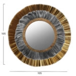 ΚΑΘΡΕΠΤΗΣ ΤΟΙΧΟΥ ΣΤΡΟΓΓΥΛΟΣ MENDONG ΚΑΙ ΑΜΠΑΚΑ ΣΕ ΧΡΥΣΟ BLACK WASH Φ105εκ.HM7796